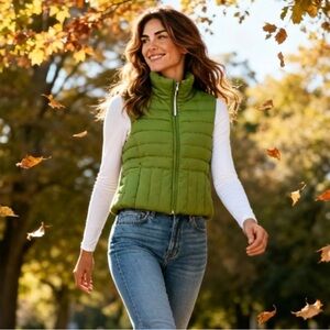 Kenneth Cole Reaction Green Quilted puffer Vest size L